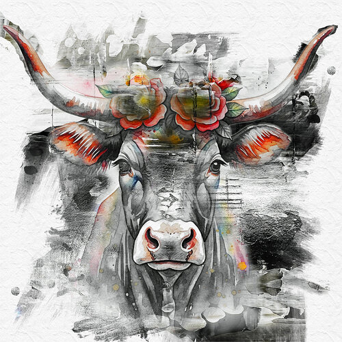 Kuh Porträt 1 by Rudi Eckerle, Print for Sale on Singulart