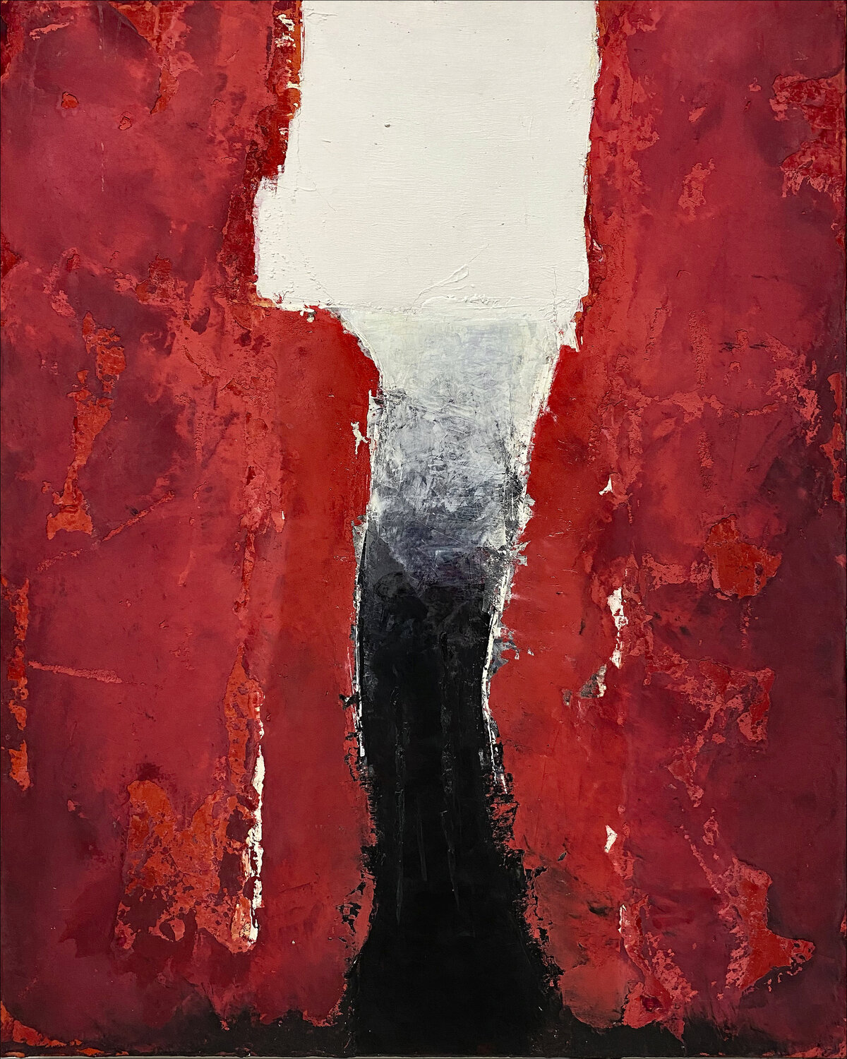 O.T. - Rot / Schwarz / Weiß - Lands Cape - Originalbild Rudi Eckerle