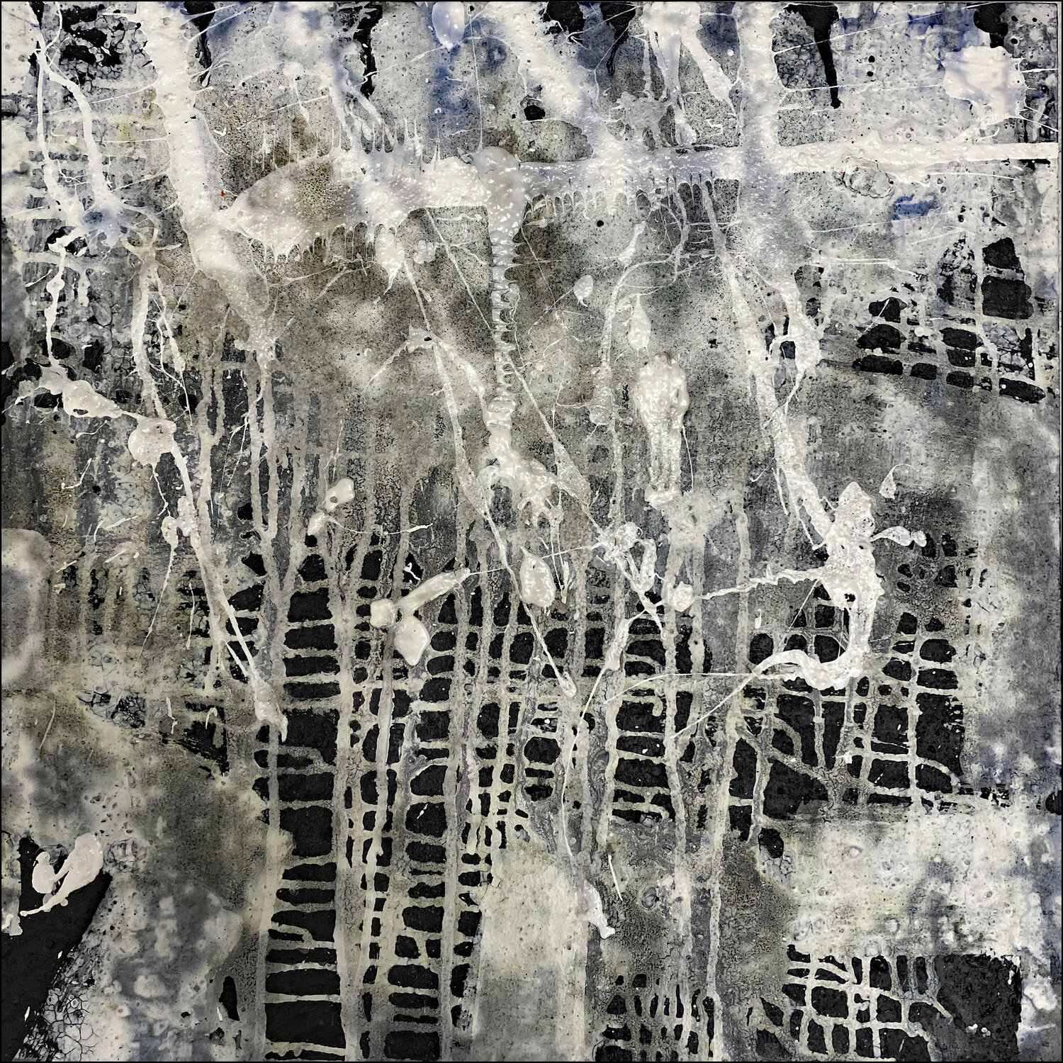 O.T. - Herbst / Originalbild  Mischtechnik Acryl, Pigmente auf Holz. Rudi Eckerle