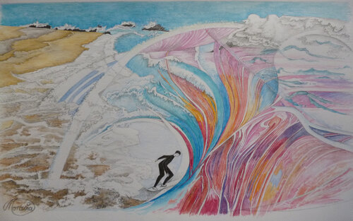 Schönheit des Meeres IV - Der Wellenreiter Karin Steffek-Moravia