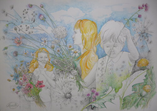 Glück der Sommerwiese Karin Steffek-Moravia