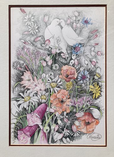 Die Taubenkropfwiese by Karin Steffek-Moravia, Drawing for Sale on Singulart