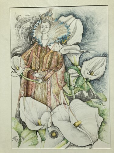 Die Prinzessin der Callas van Karin Steffek-Moravia, Werk op papier te koop op Singulart