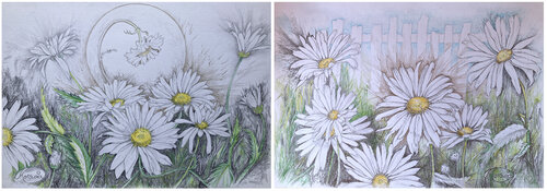 Stille der Gärten I + II Karin Steffek-Moravia