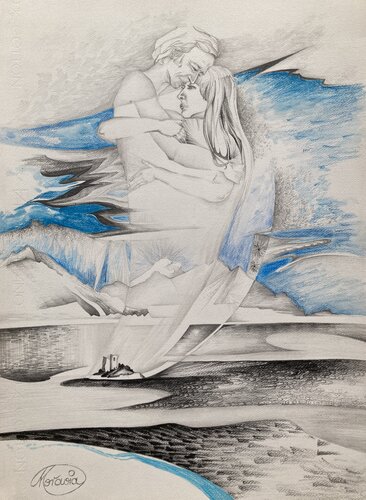 Embrace Me van Karin Steffek-Moravia, Werk op papier te koop op Singulart