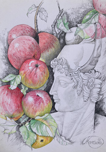 Die Äpfel des Paris by Karin Steffek-Moravia, Work on Paper for Sale on Singulart