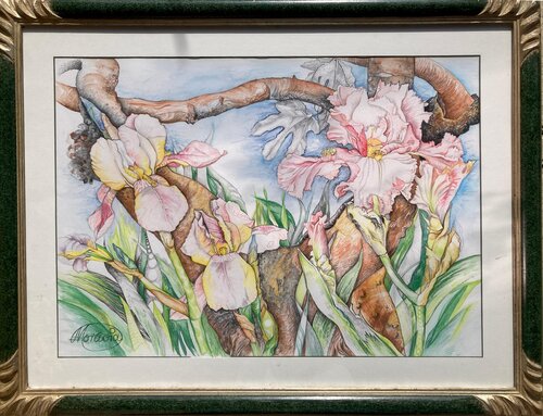 Südlicher Garten par Karin Steffek-Moravia, Œuvre sur papier en vente sur Singulart