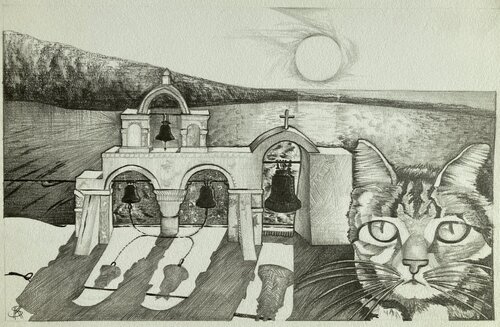 Memories of Santorin par Karin Steffek-Moravia, Œuvre sur papier en vente sur Singulart