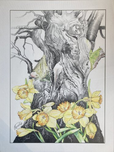 Die Frühlingslinde van Karin Steffek-Moravia, Werk op papier te koop op Singulart