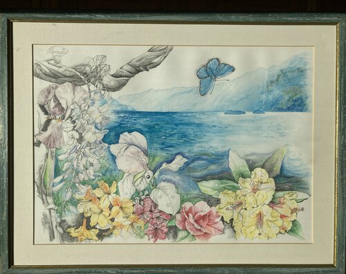 Il paradiso del Lago Maggiore par Karin Steffek-Moravia, Œuvre sur papier en vente sur Singulart