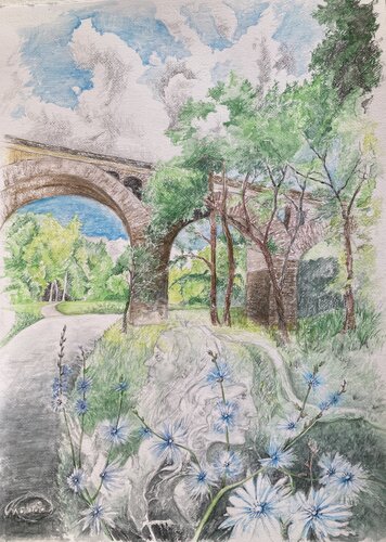 Immer wartet jemand irgendwo by Karin Steffek-Moravia, Work on Paper for Sale on Singulart