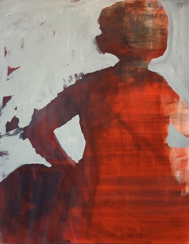 Cadmium Red Dress van Tracy Ostmann Haschke, Schilderij te koop op Singulart