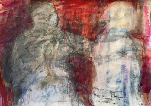 Push Pull by Tracy Ostmann Haschke, 종이 for Sale on Singulart