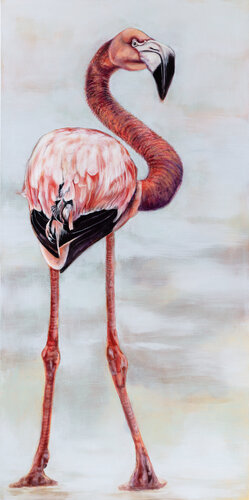 Hey You? Flamingo van Tracy Ostmann Haschke, Schilderij te koop op Singulart
