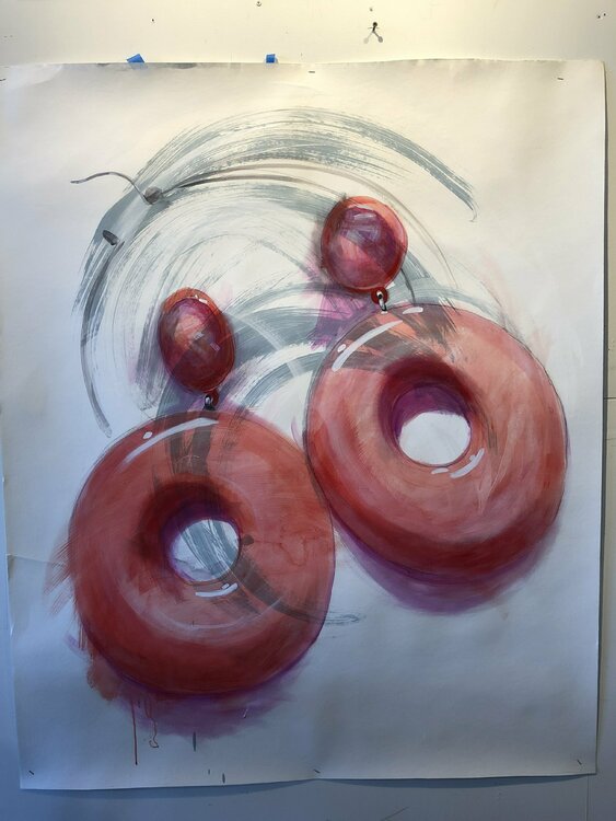 Red Dangle Earrings Tracy Ostmann Haschke