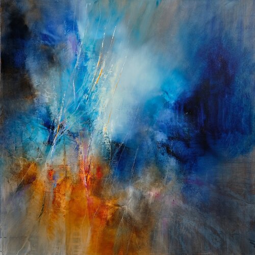 Frühling im Eistobel - Springtime in ice di Annette Schmucker, Pittura in vendita su Singulart