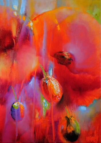 Flower Power di Annette Schmucker, Pittura in vendita su Singulart