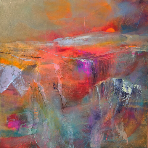 Iceland - early sunrise van Annette Schmucker, Schilderij te koop op Singulart