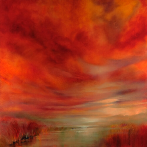 Abend - Evening glow di Annette Schmucker, Pittura in vendita su Singulart