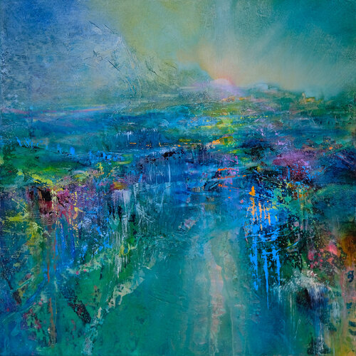 Stein, Wasser, Licht, Leben - stone, water, light, life by Annette Schmucker, Painting for Sale on Singulart
