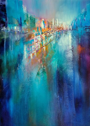 urban landscape di Annette Schmucker, Pittura in vendita su Singulart