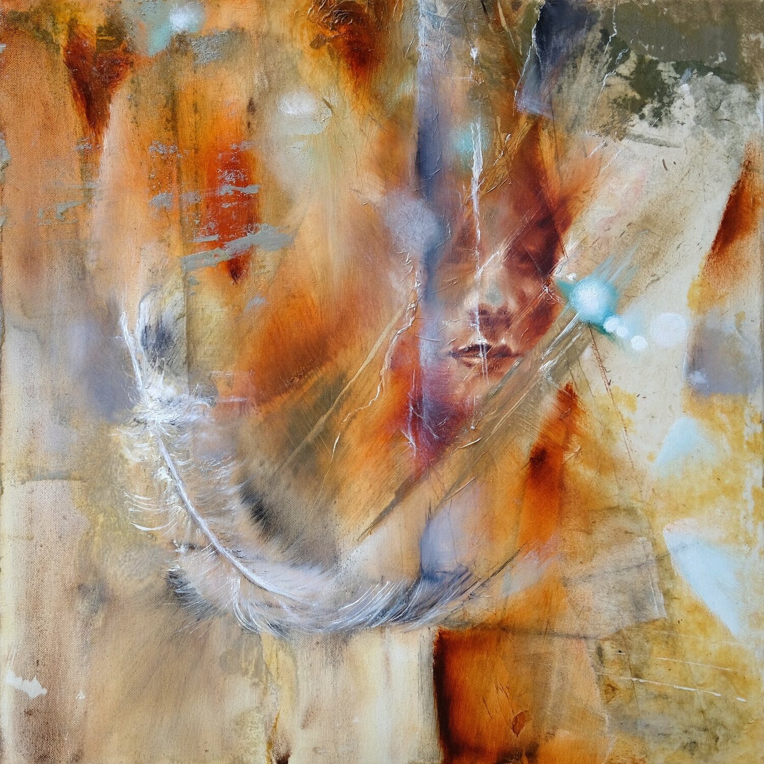 Cora mit Feder Annette Schmucker