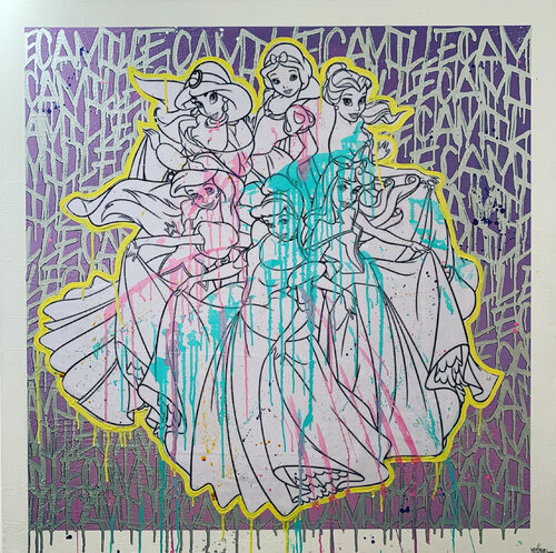 Purple princesses van Mr.Popcorn, Schilderij te koop op Singulart