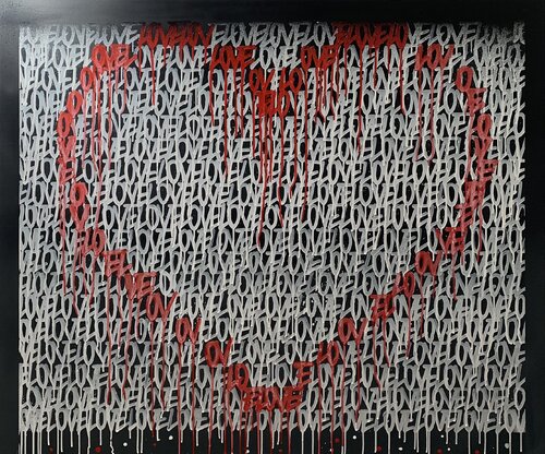 Love is all around van Mr.Popcorn, Schilderij te koop op Singulart