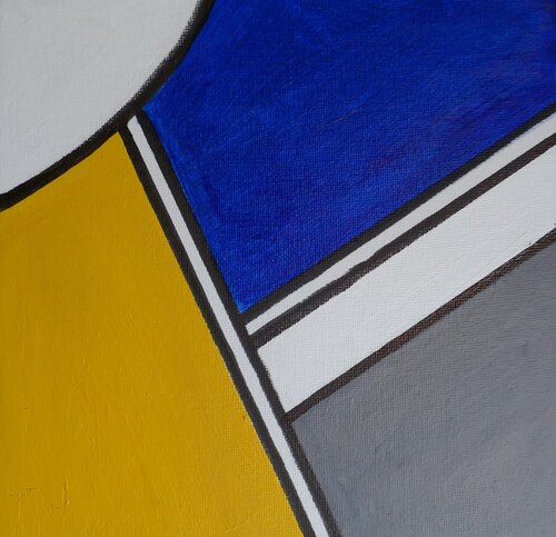 Urban square by Christiane Bernais, Painting for Sale on Singulart