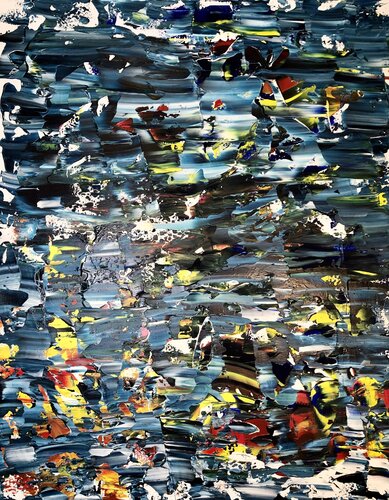 Blue Depths par Nena Lang, Peinture en vente sur Singulart