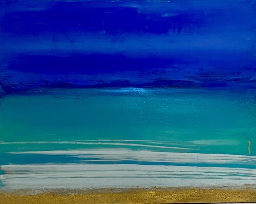 A beach in paradise von Brigitte Dravet, Malerei kaufen auf Singulart