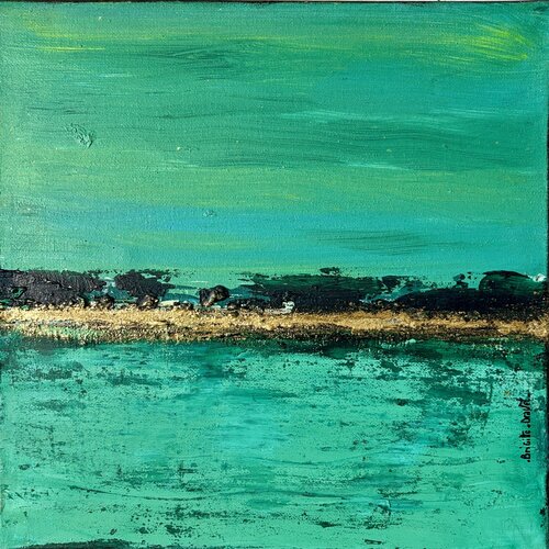 La mer d’emeraude by Brigitte Dravet, Painting for Sale on Singulart