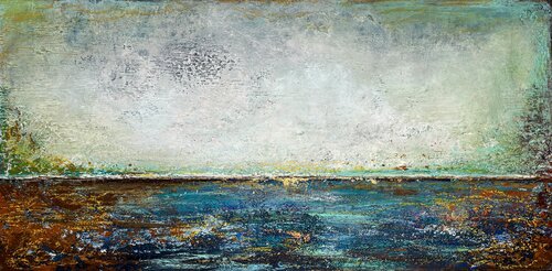 Là où la terre se souvient de la mer van Brigitte Dravet, Schilderij te koop op Singulart