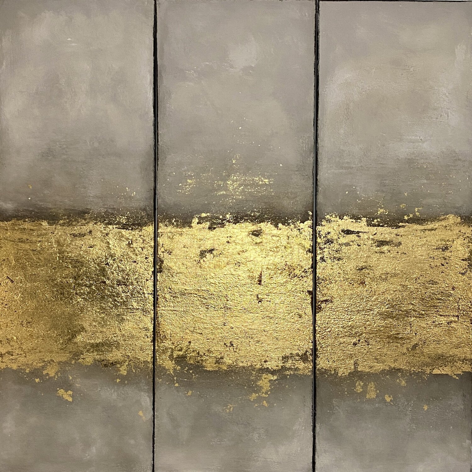De l’ombre à la lumière (tryptique) Brigitte Dravet Original painting for sale