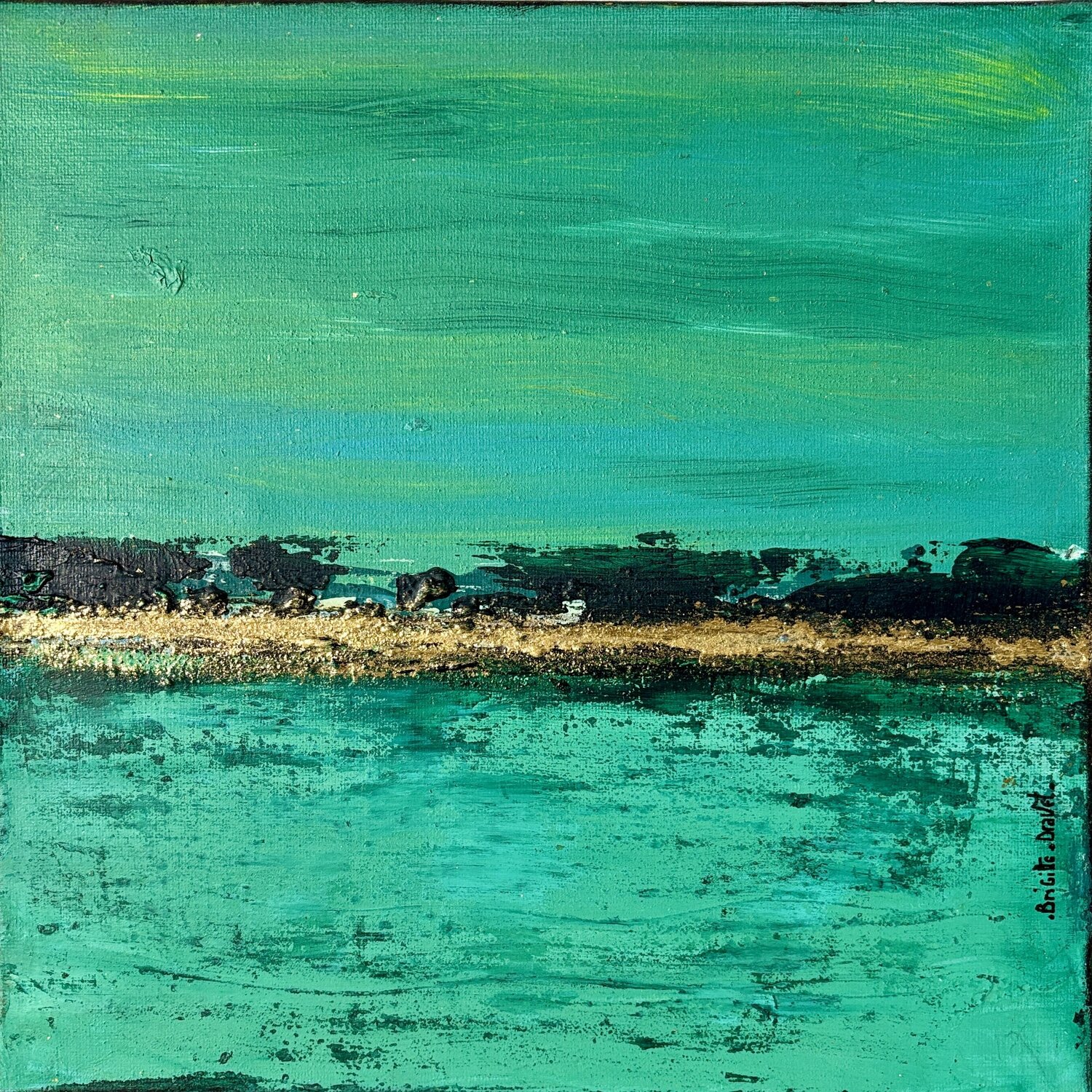La mer d’emeraude Brigitte Dravet Pintura original en venta