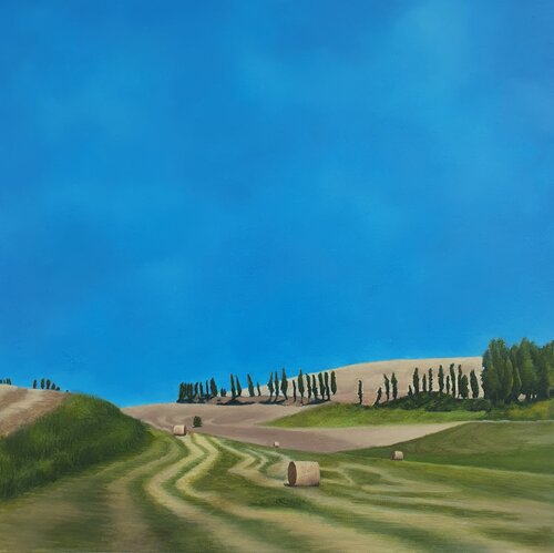 Campagna Toscana,  Nugola- estate 2023 di Elisa Spagnoli, Pittura in vendita su Singulart