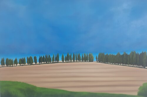 Campagna Toscana e i suoi alberi di Elisa Spagnoli, Pittura in vendita su Singulart