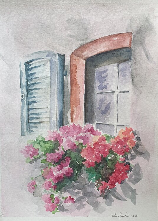 Balcone fiorito Elisa Spagnoli