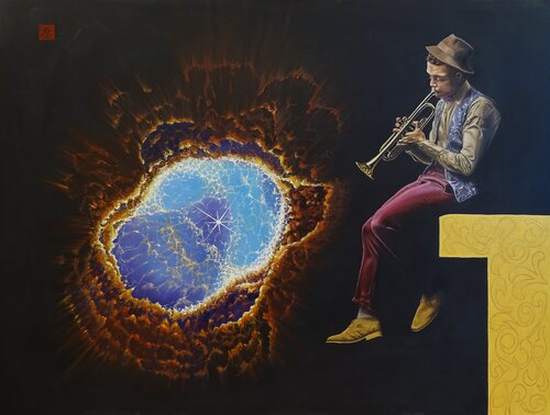 NGC 3132 di Eric Mazurie, Pittura in vendita su Singulart