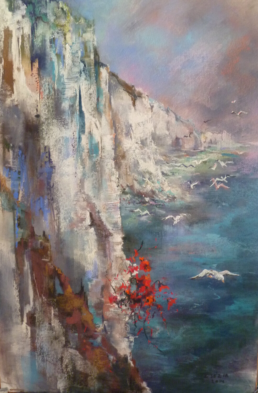 la dame blanche Genevieve Sezia Werk op papier te koop