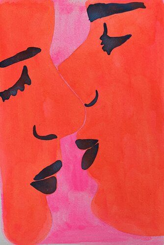 Fluo Kiss von Mathilde Polidori, Malerei kaufen auf Singulart