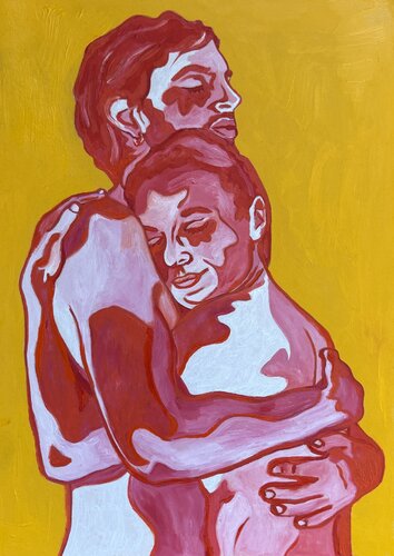 Pantone rouge, l'étreinte van Mathilde Polidori, Schilderij te koop op Singulart