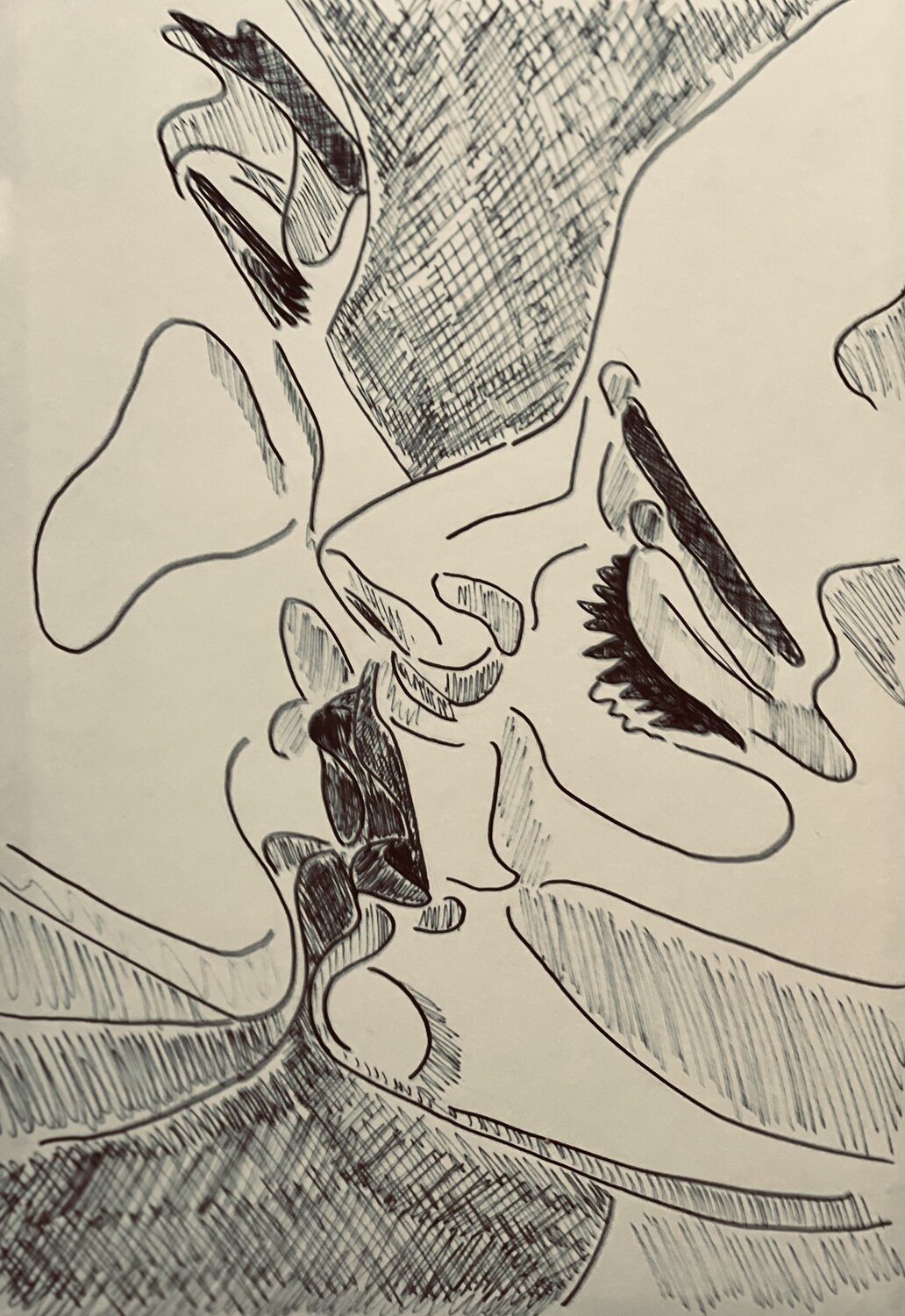 Etude préparatoire au feutre pour "C'est si bon" Mathilde Polidori Disegno in vendita