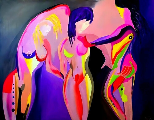 "las tres gracias" van Phil Masure, Schilderij te koop op Singulart