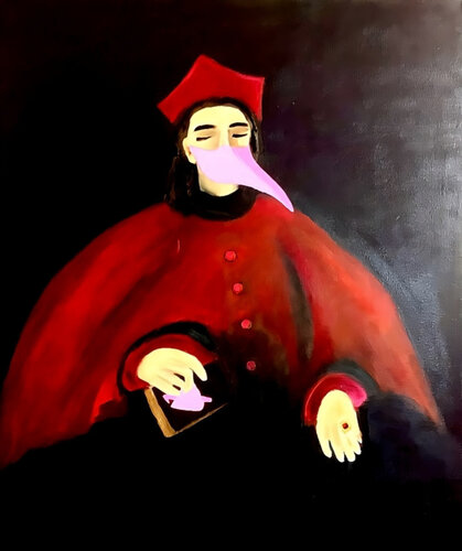 el pecado cardenal van Phil Masure, Schilderij te koop op Singulart