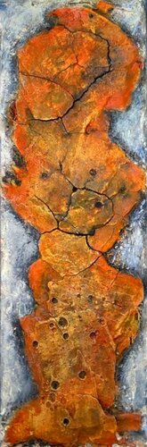 Strukturen in orange de Eva Vogt, Pintura a la venta en Singulart