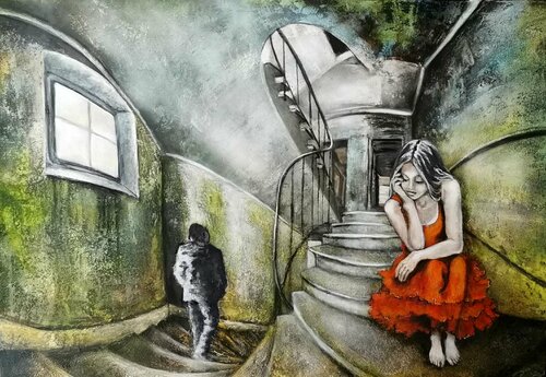 Begegnung van Eva Vogt, Schilderij te koop op Singulart