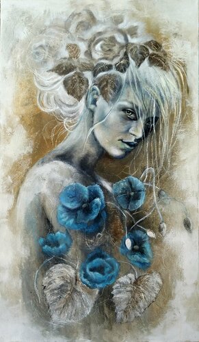 Das Blumenmädchen II von Eva Vogt, Malerei kaufen auf Singulart