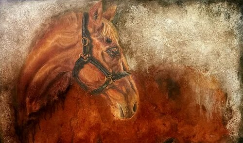 Vor dem Reiten de Eva Vogt, Pintura a la venta en Singulart