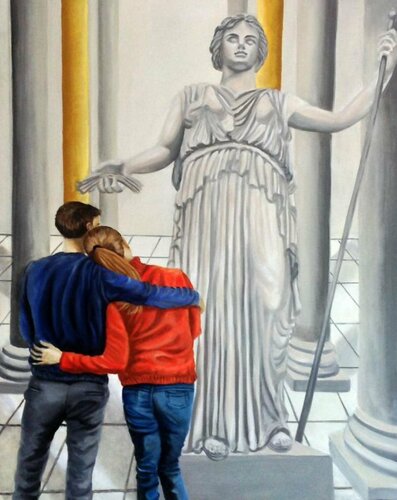 HERA, die griechische Göttin der Ehe, der Familie, der Fruchtbarkeit di Eva Vogt, Pittura in vendita su Singulart